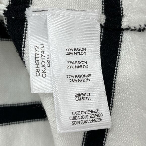 Calvin Klein Turtleneck Lightweight Sweater Medium Striped Peach Pink Colorblock - Picture 7 of 7